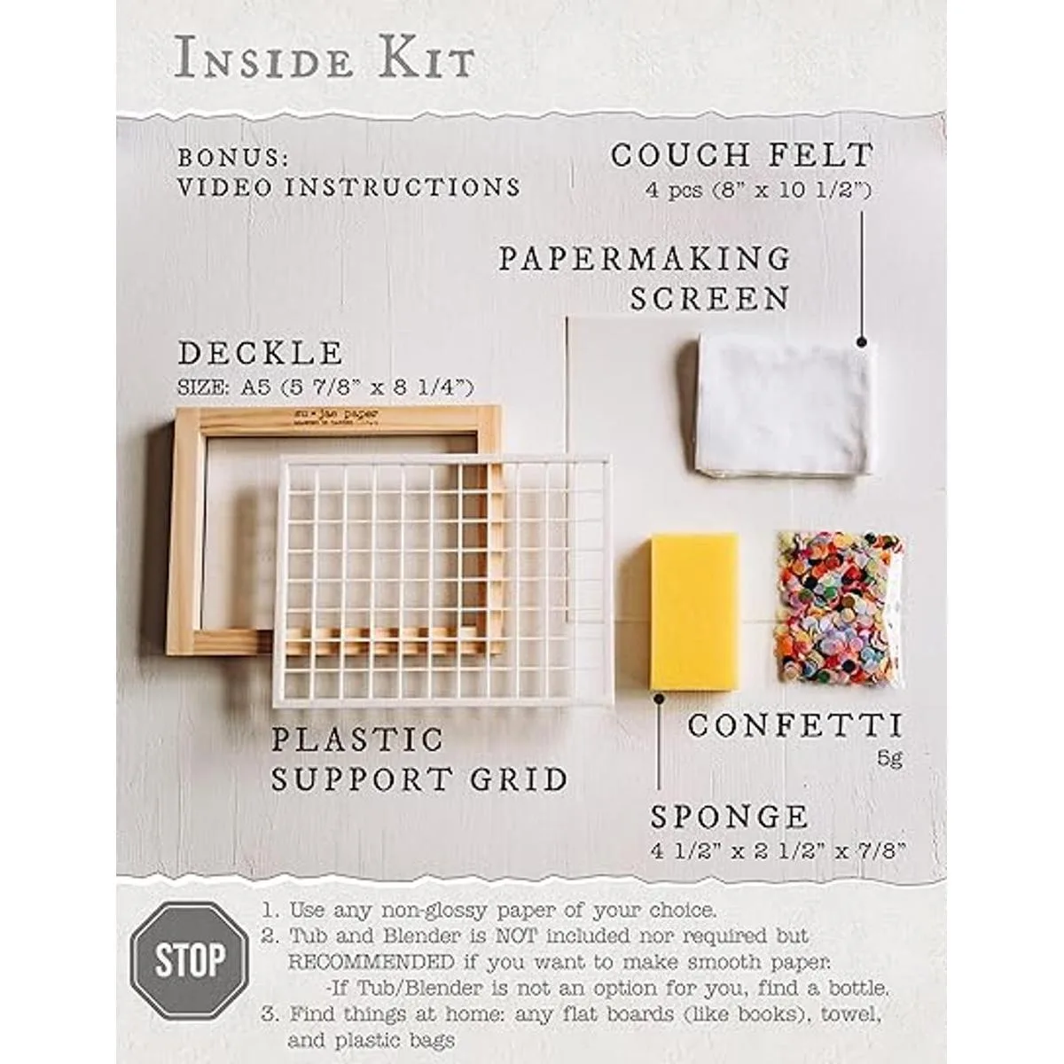 Kit de pantalla impermeable para hacer papel para hacer tu_2