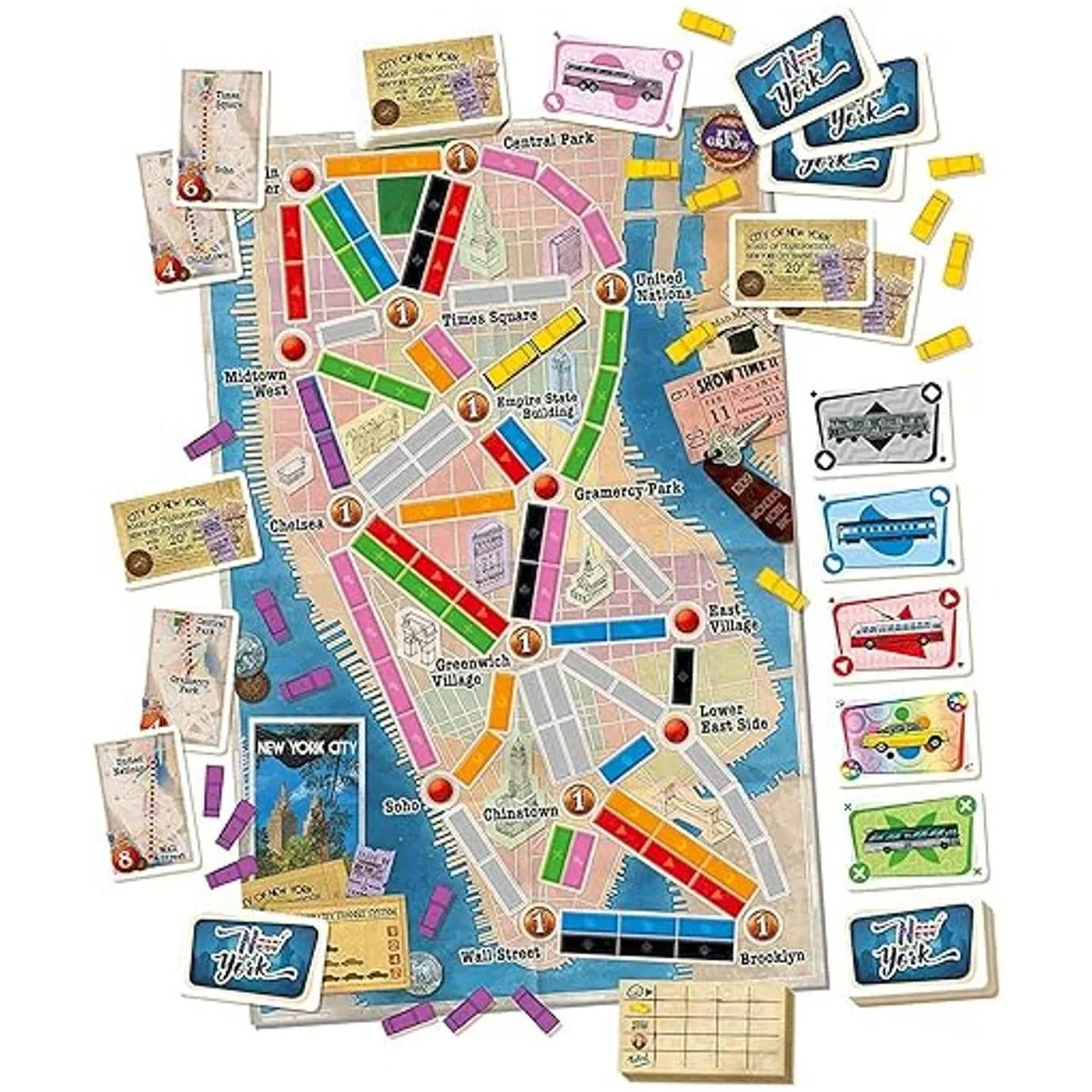 Ticket to Ride New York Juego de mesa familiar Juego de_4