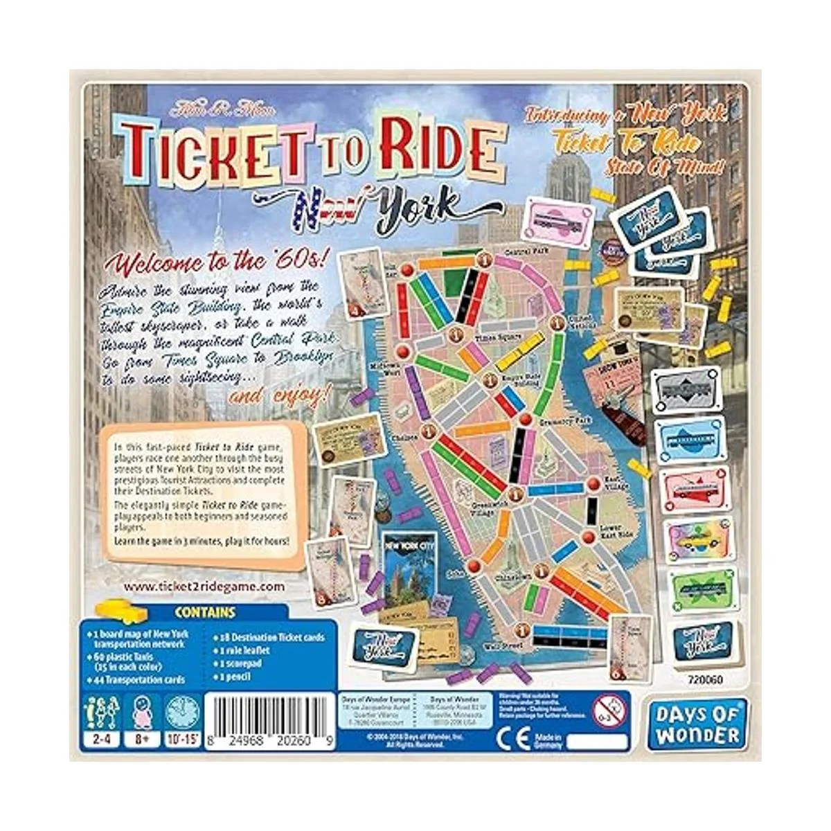 Ticket to Ride New York Juego de mesa familiar Juego de_2