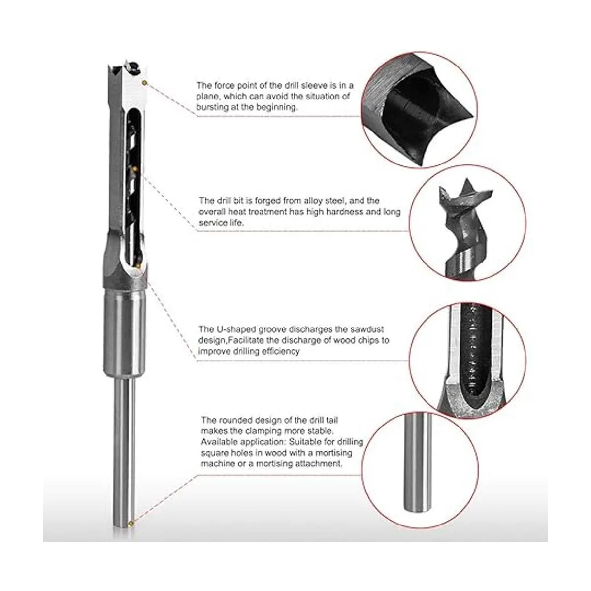 SaferCCTV Juego de 4 cinceles para carpintería 14_2