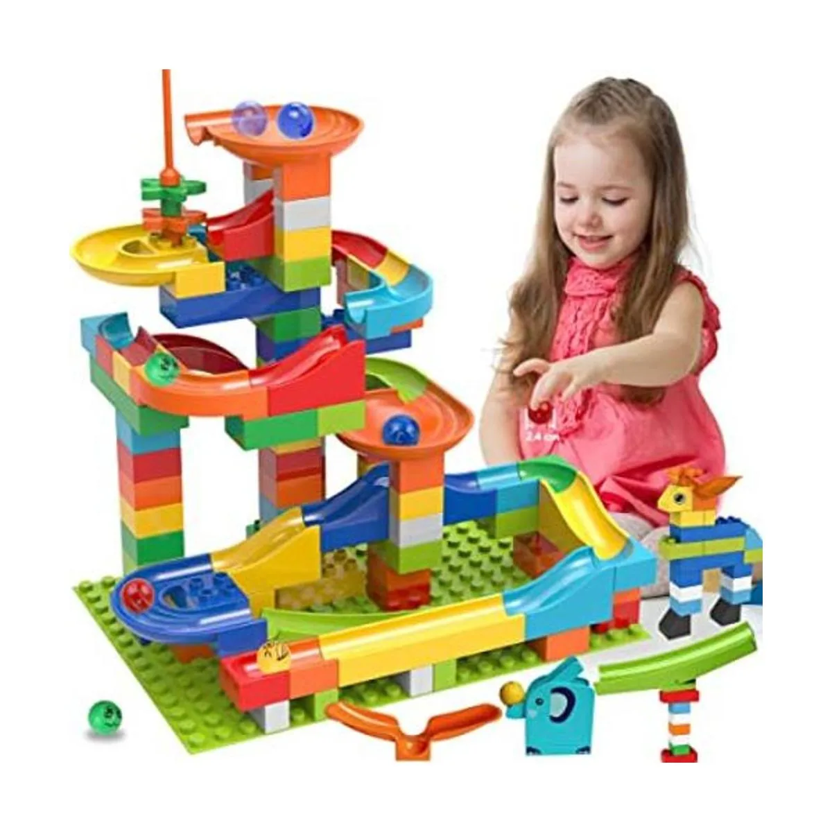 COUOMOXA Marble Run Bloques de construcción clásicos de_1