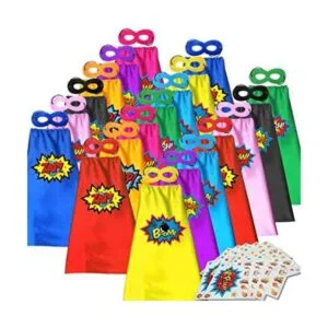 ADJOY Capas y máscaras de superhéroe para niños con_1