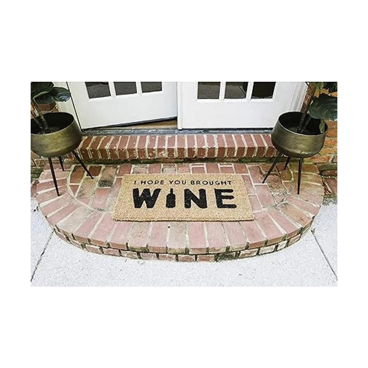 Creative CoOp I Hope You Brought Felpudo de fibra de coco_2