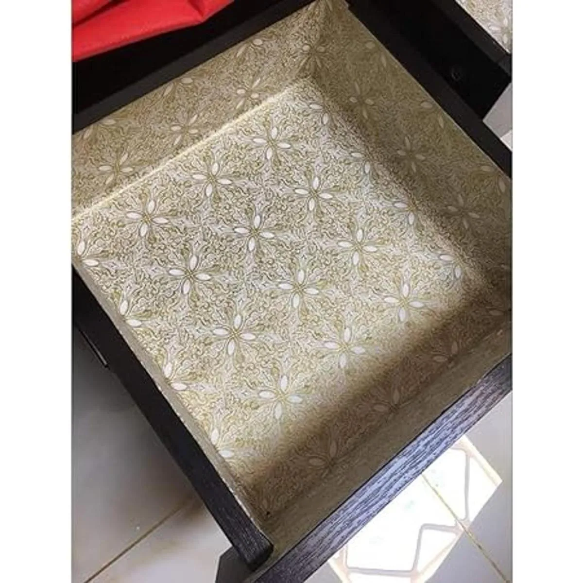 Papel tapiz floral dorado autoadhesivo vintage para_3