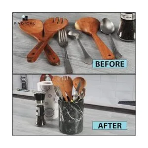 Organizador de utensilios de cocina de mármol hecho a_3