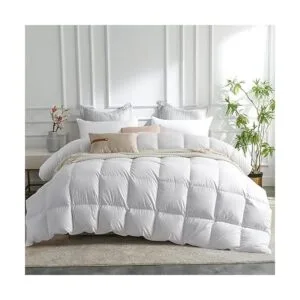 CW Edredón de plumón de ganso blanco tamaño King relleno_2