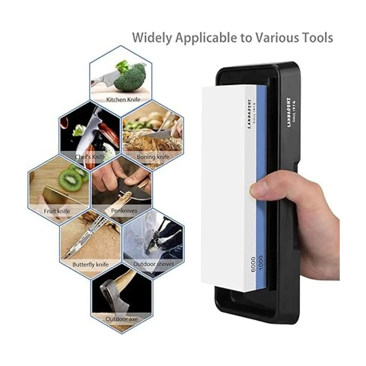 Juego de piedras de afilar cuchillos piedra de afilar de_5