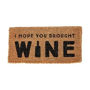 Creative CoOp I Hope You Brought Felpudo de fibra de coco_1