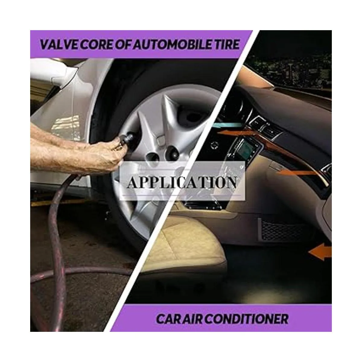 Swpeet 41 piezas R12 R134a AC Master Valve Core Kit de_7