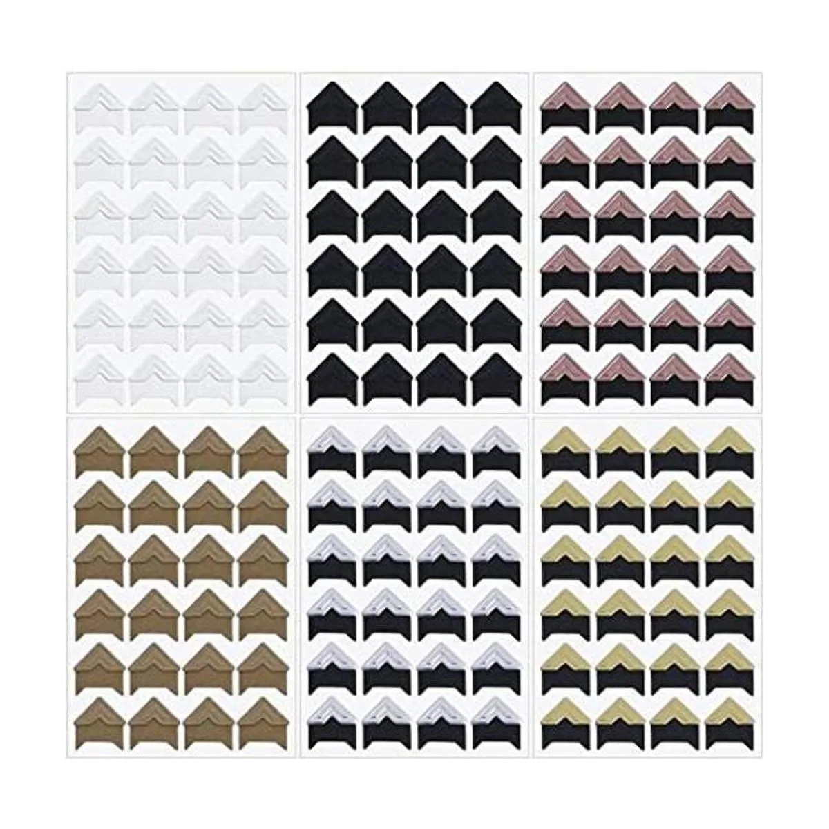 Penta Angel 12 hojas de 6 colores pegatinas de esquina de_1