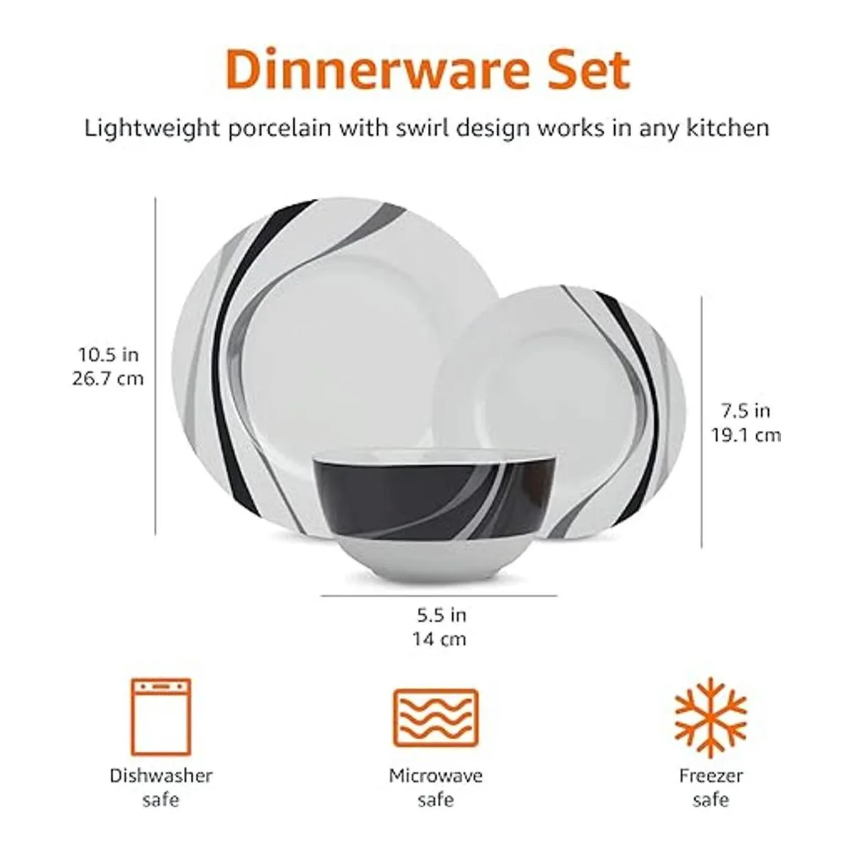 Juego de vajilla de 18 piezas. Platos fuentes cuencos_6