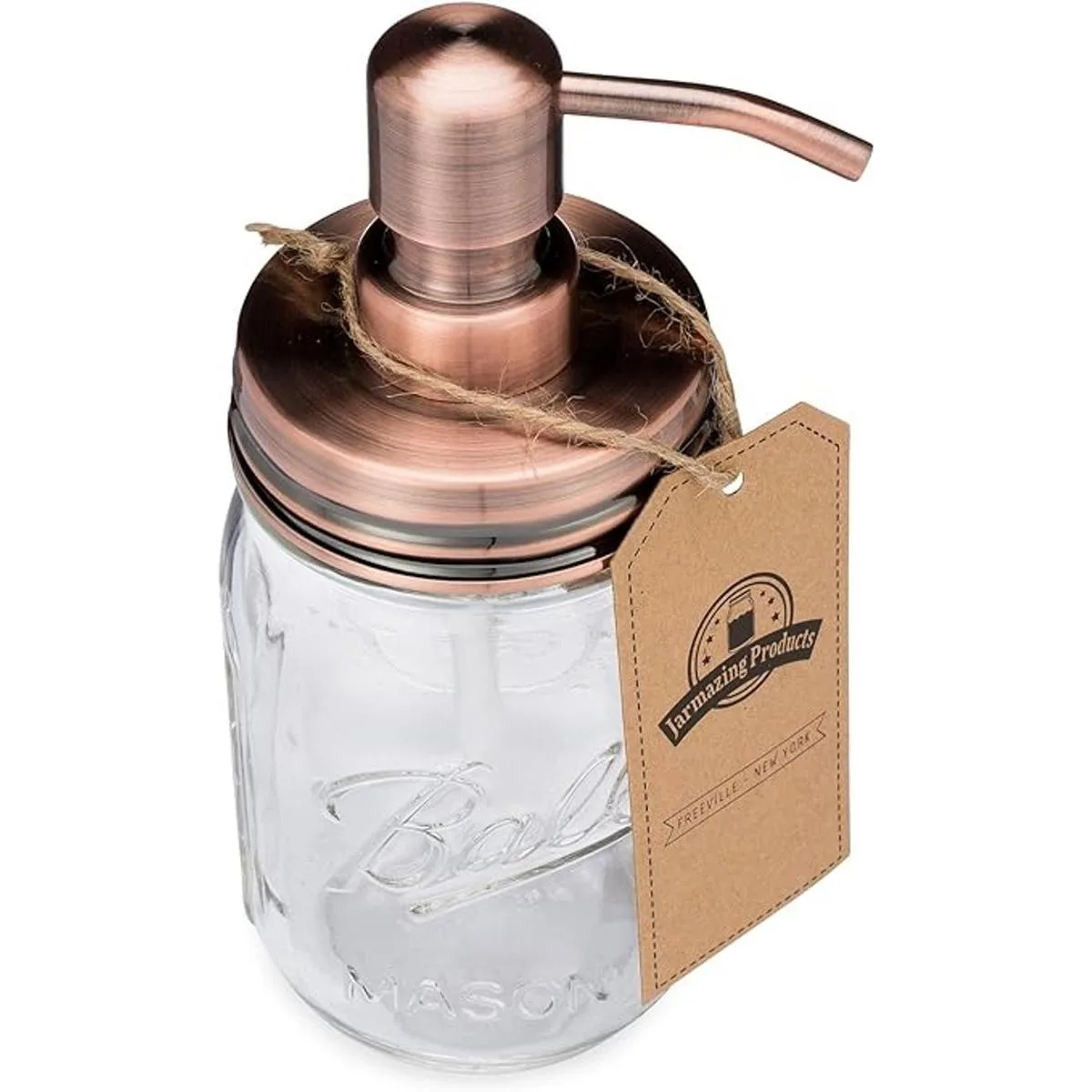 Jarmazing Products Dispensador de jabón Mason Cobre con_2