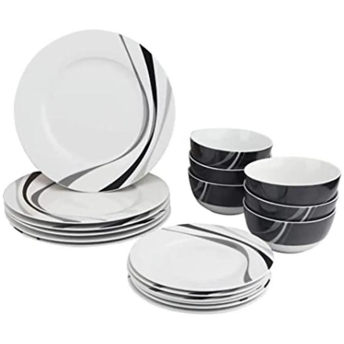 Juego de vajilla de 18 piezas. Platos fuentes cuencos_1