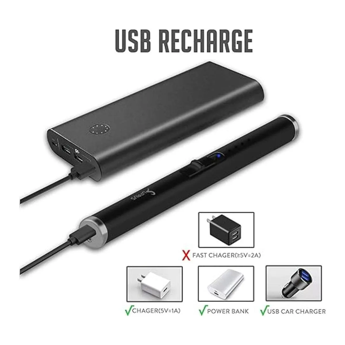 Encendedor de arco de vela SUPRUS USB de 6.89pulgadas_5