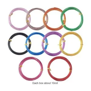 PandaHall 10 rollos de alambre de aluminio para_4