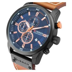 Reloj de pulsera de cuero para hombre vestido casual_5