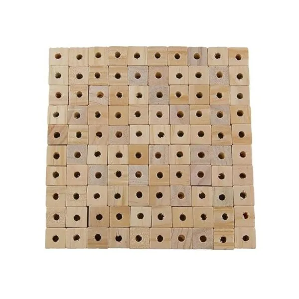Cubos de madera de 0.5 in con agujeros 100 unidades_2