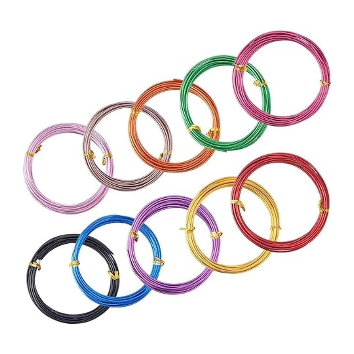 PandaHall 10 rollos de alambre de aluminio para_6