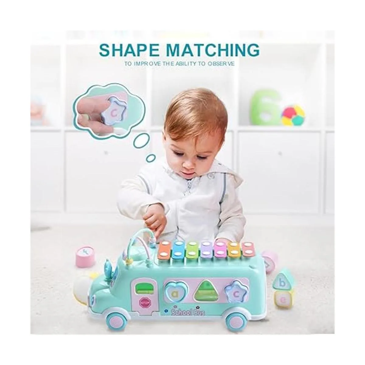 EFOSHM Juguete intelectual de autobús escolar juguete de_3