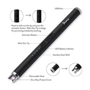 Encendedor de arco de vela SUPRUS USB de 6.89pulgadas_3