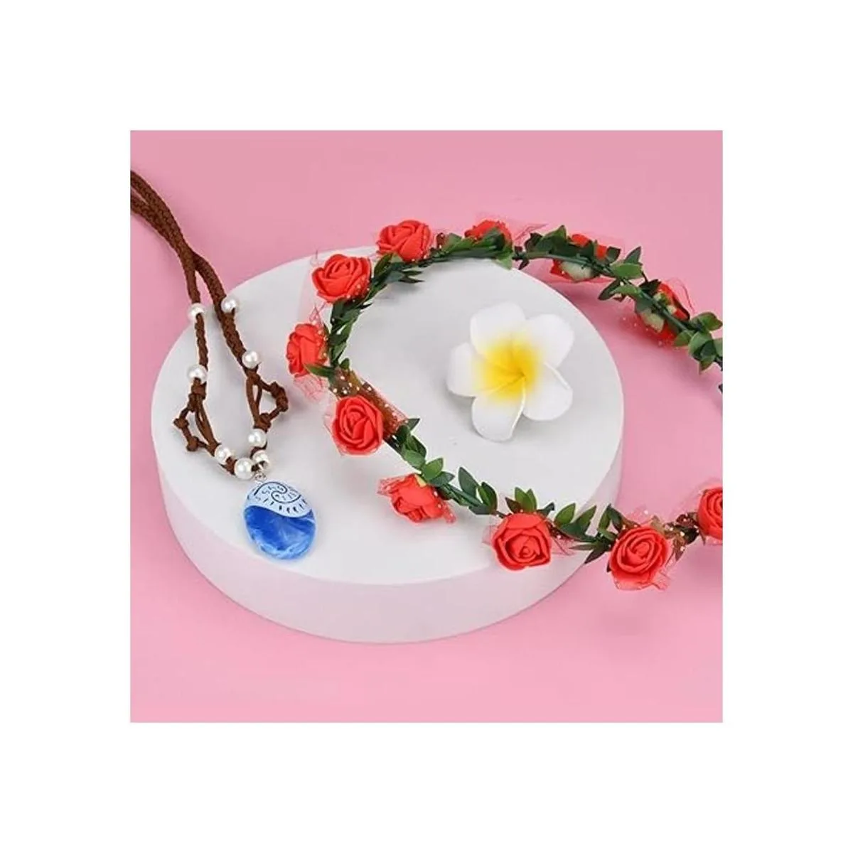 Buufan Collar de zafiro para niña para princesa Moana_5