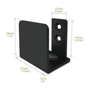 JUBEST Guía de suelo negro mate para montaje en pared_6