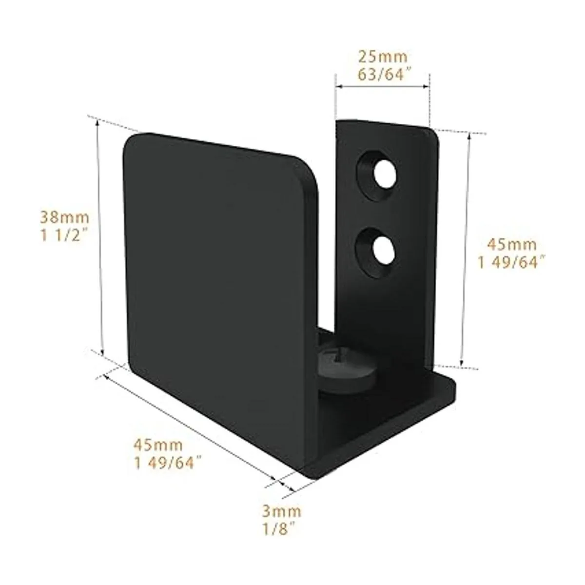 JUBEST Guía de suelo negro mate para montaje en pared_6