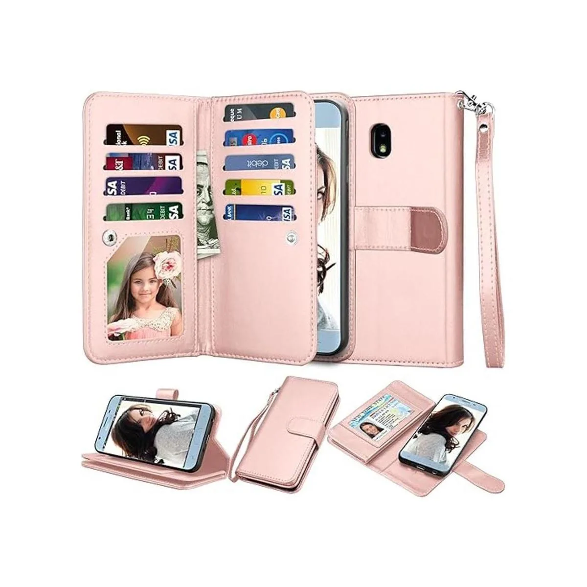 NJJEX Funda tipo cartera para Galaxy J3 2018 Eclipse 2_1