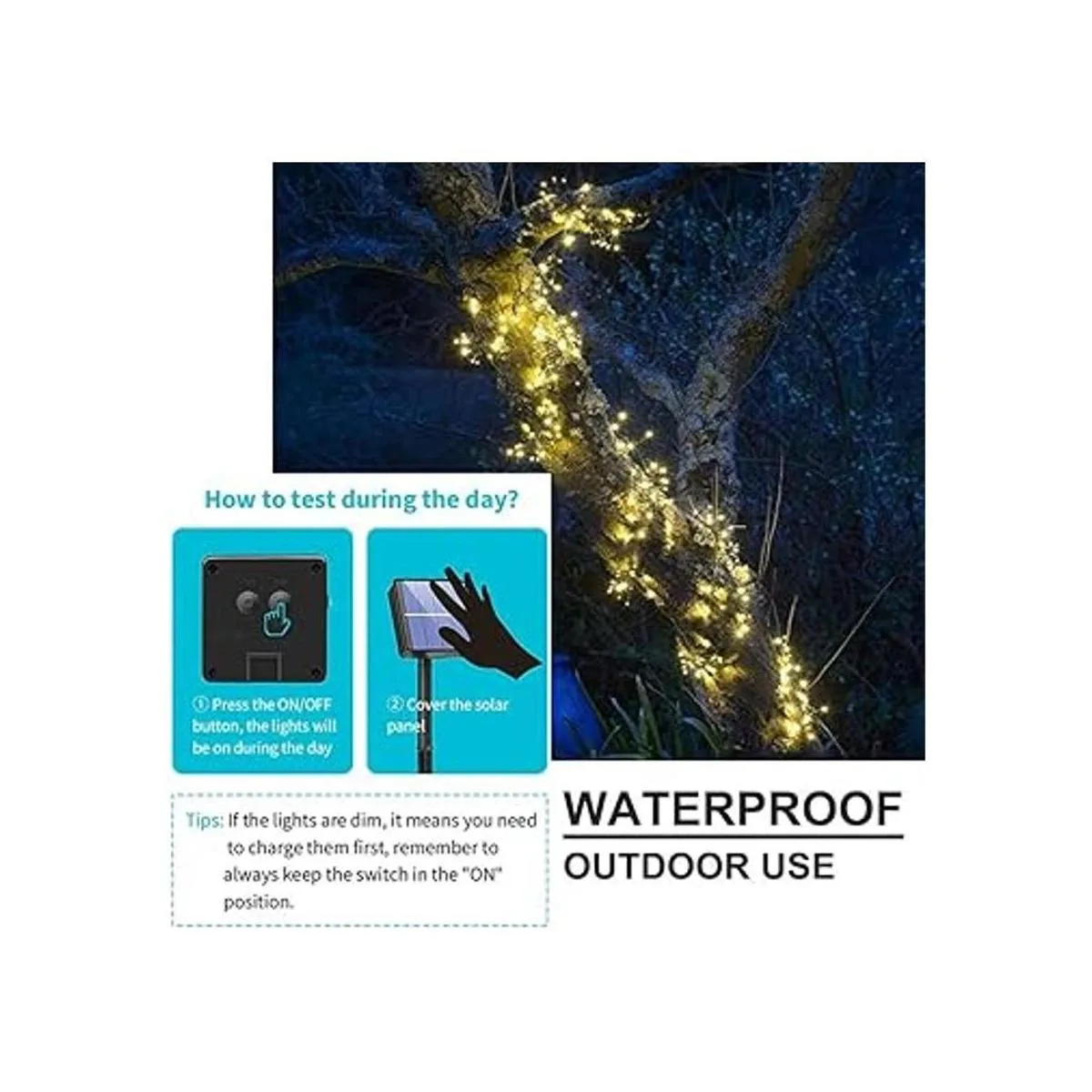 Soltuus Guirnalda de luces solares para exteriores_4