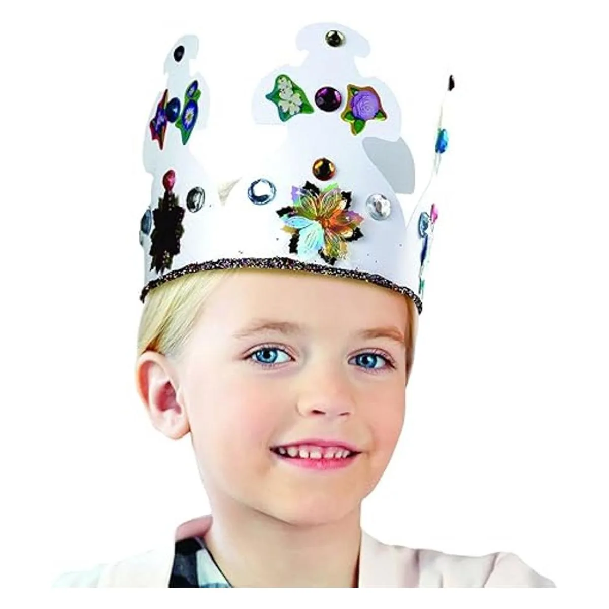 Hygloss Coronas de papel blanco personalizables y_3