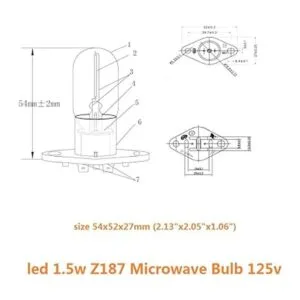Bombilla LED de filamento de 1.5 W Z187 para microondas de_2