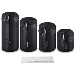 Powerextra 4 fundas para lentes con cremallera bolsa de_1