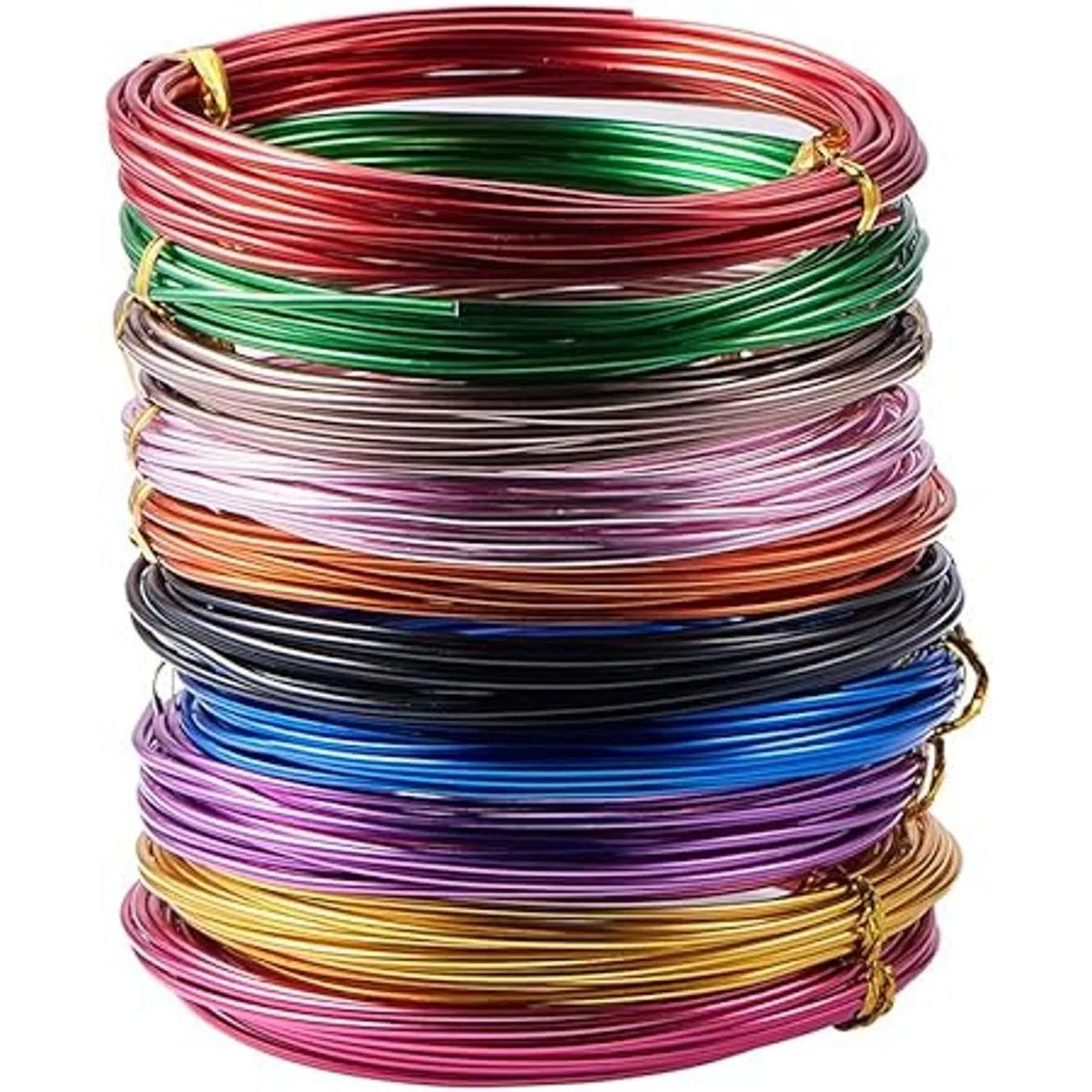 PandaHall 10 rollos de alambre de aluminio para_1