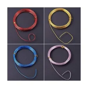 PandaHall 10 rollos de alambre de aluminio para_5