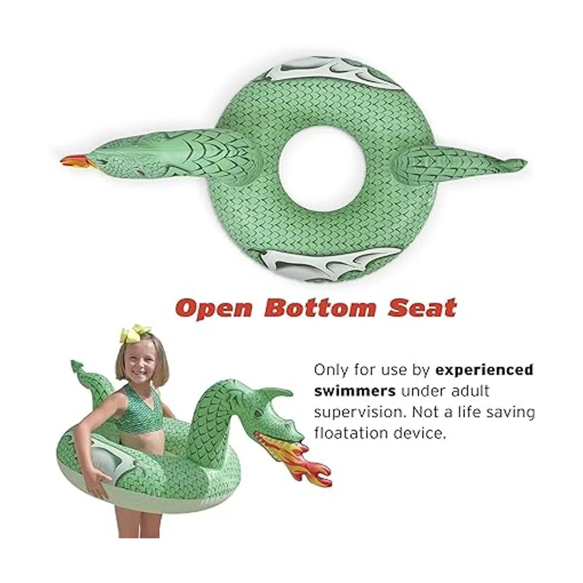 GoFloats Fire Dragon Jr Tubo de fiesta flotante para_3