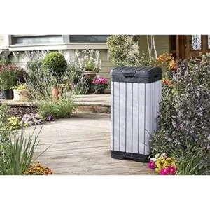 Keter Rockford Bote de basura de resina de 38 galones con_7