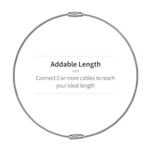 Pawfly Cable de llavero de alambre de 6 pulgadas soporte_2