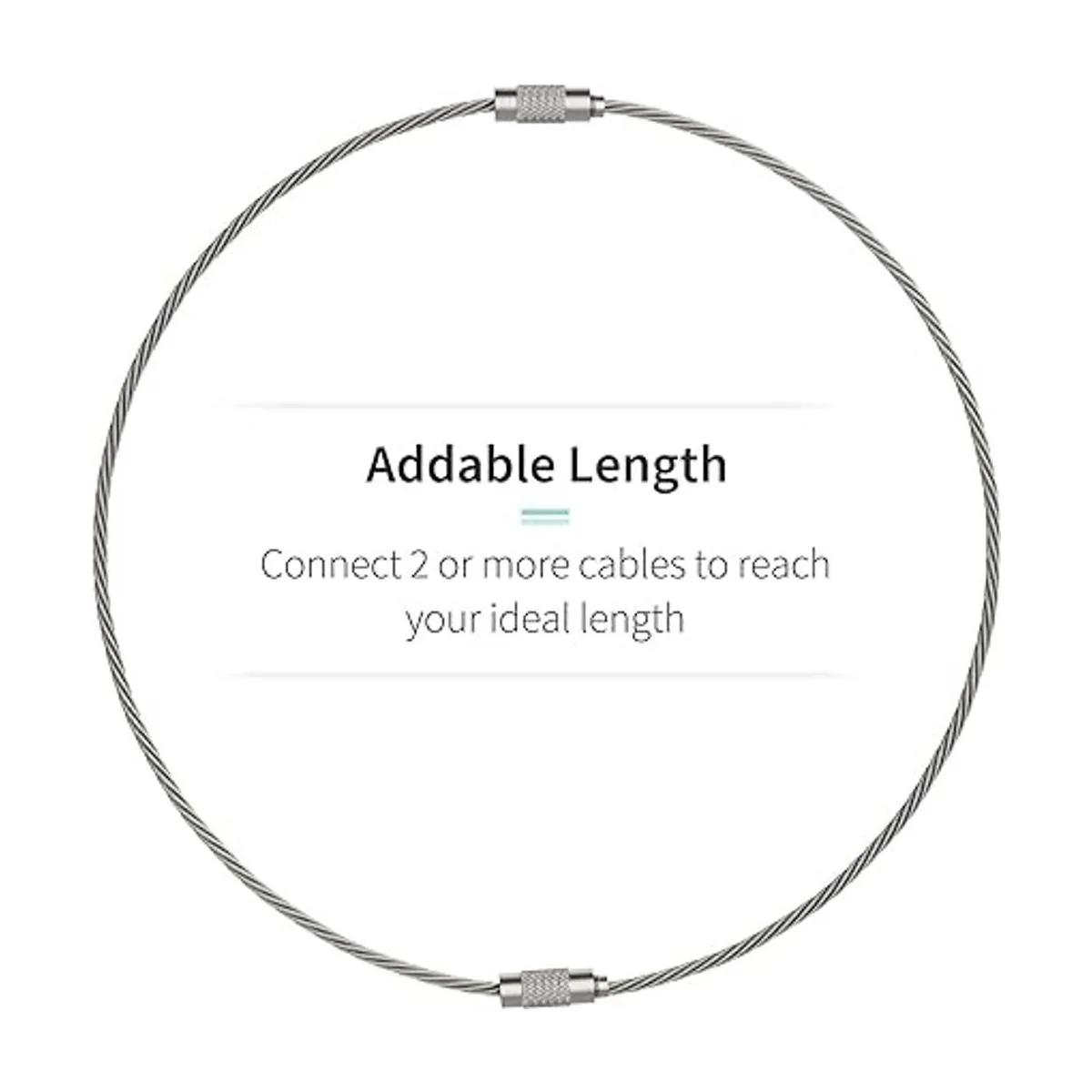 Pawfly Cable de llavero de alambre de 6 pulgadas soporte_2