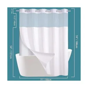 Conbo Mio Cortina de baño sin ganchos con forro_6