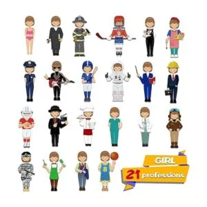 Juego de 56 muñecas magnéticas con 21 empleos perfecto_4