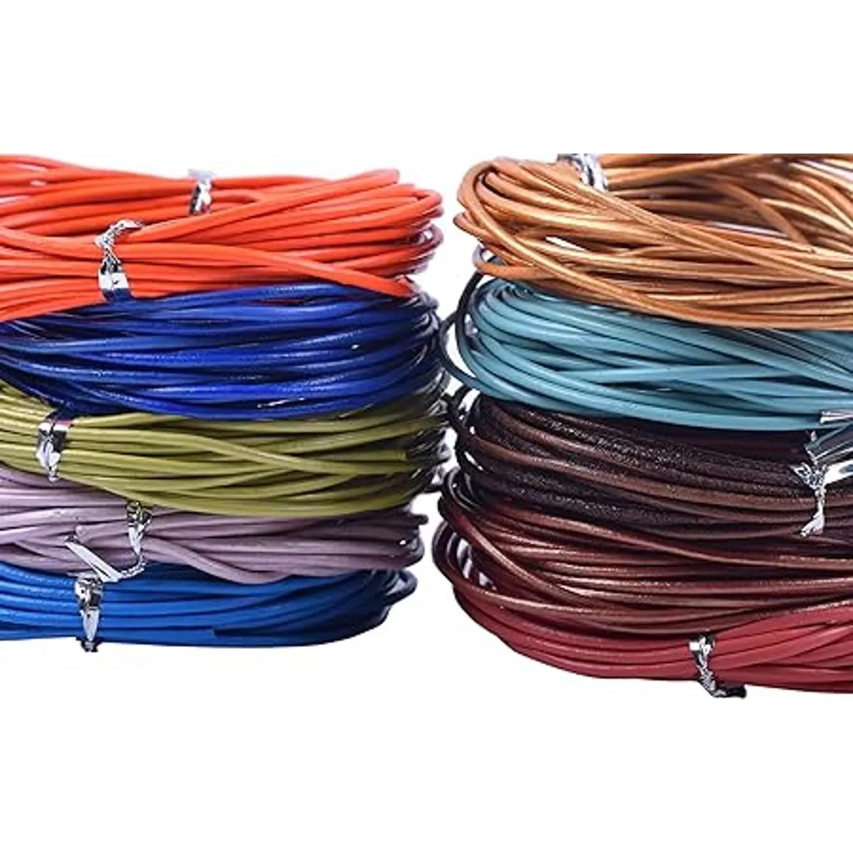 KONMAY Cordón de cuero real de 50 yardas de 0.059 in y 10_4