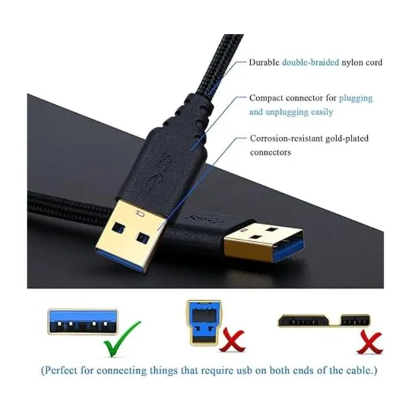 Besgoods Cable USB 3.0 A a A paquete de 4 cables USB_2