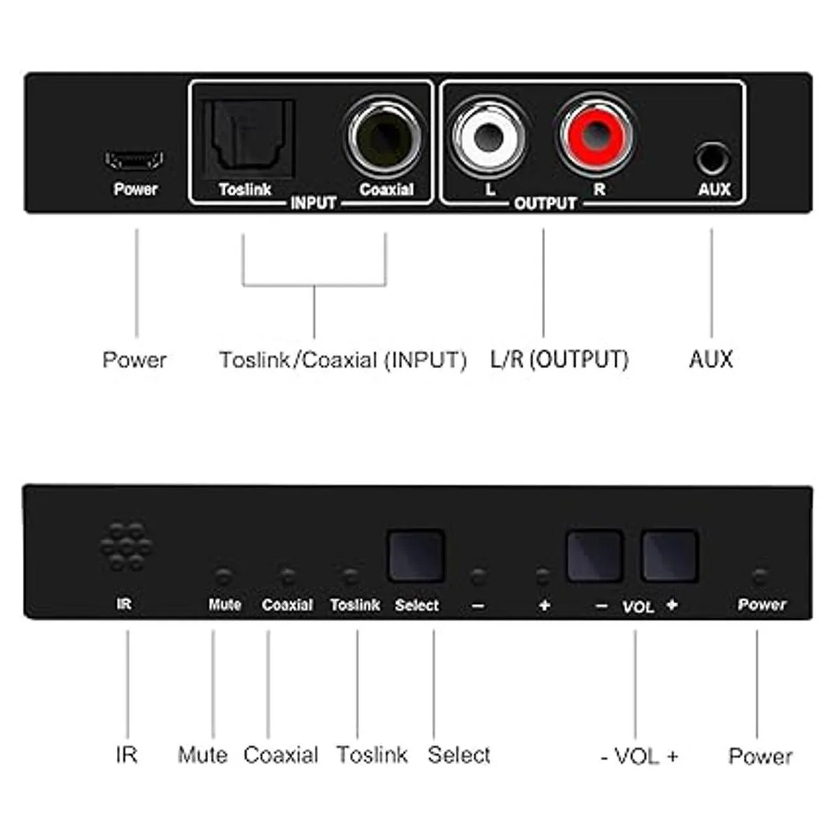 Dingsun Convertidor óptico a RCA convertidor de audio_2