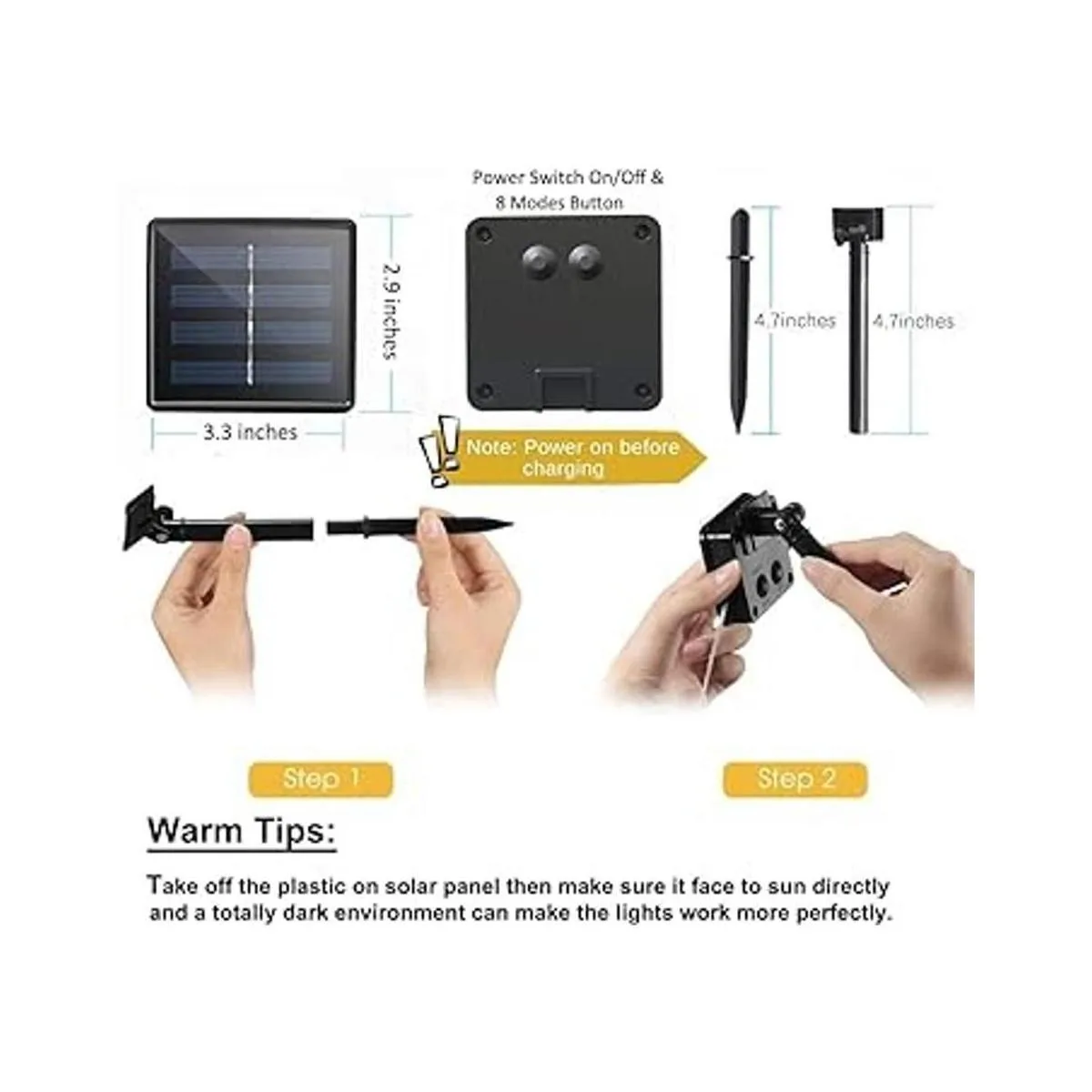 Soltuus Guirnalda de luces solares para exteriores_7
