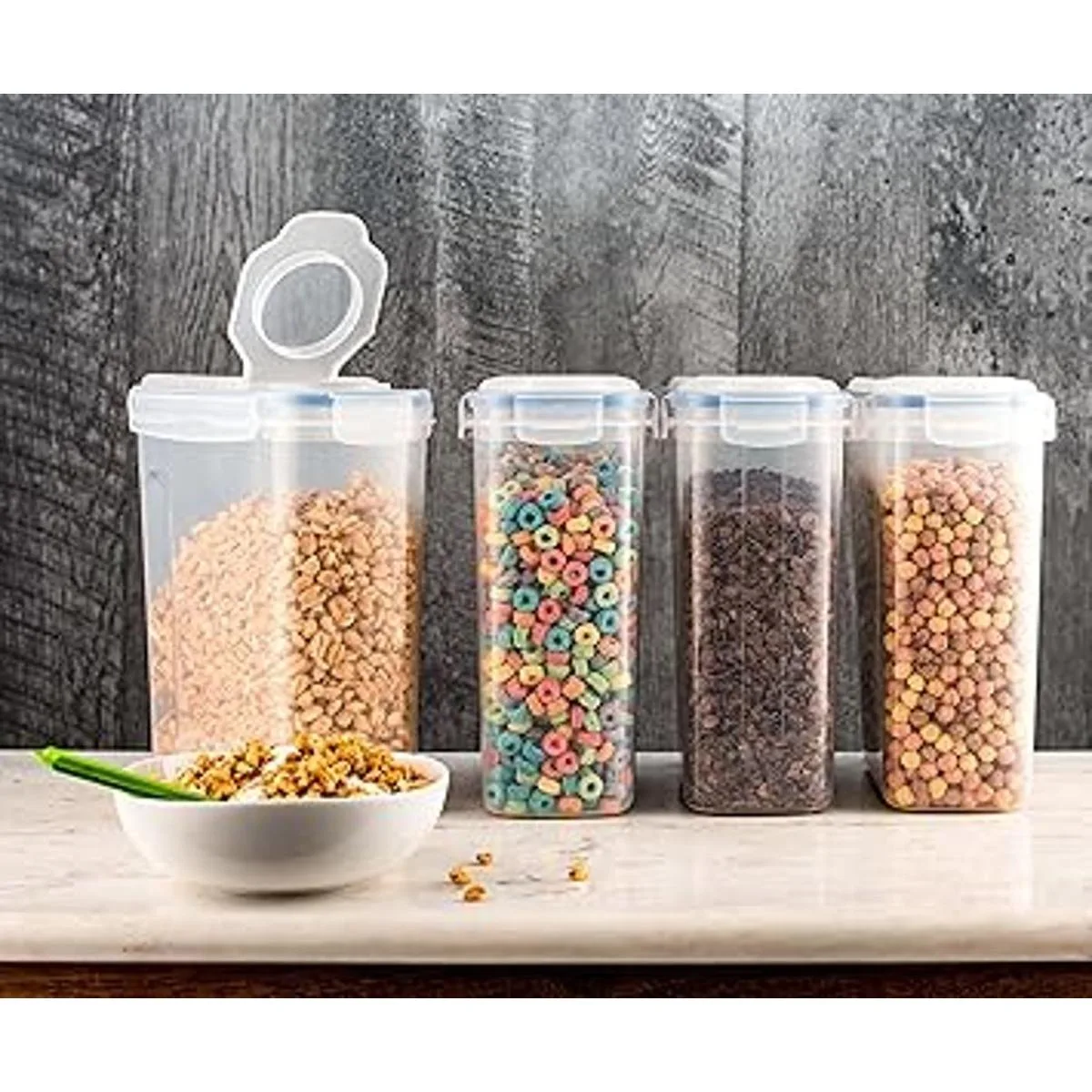 Pack de 4 envases herméticos para cereales y comida seca_5