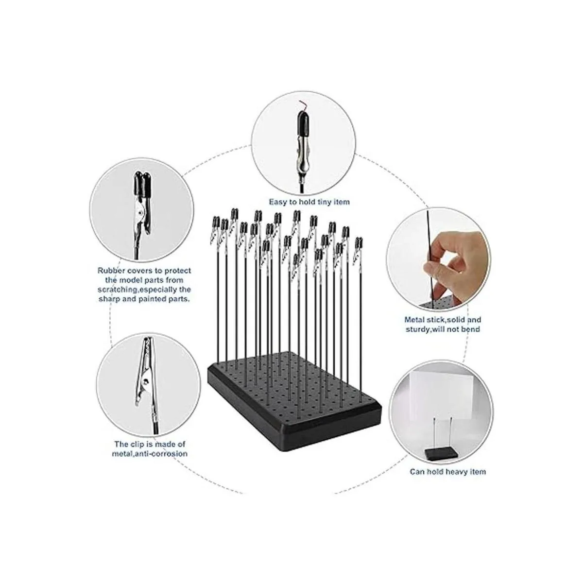 GJJC09B Juego de 1 base de soporte de pintura y 20 piezas_5