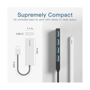 BYEASY Hub USB 3.0 de 4 puertos concentrador de datos_4