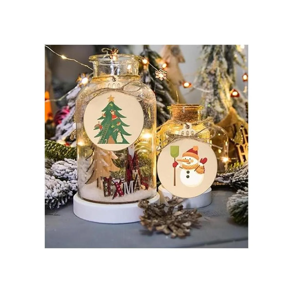 OurWarm 50 piezas de rebanadas de madera natural de 3.5_3