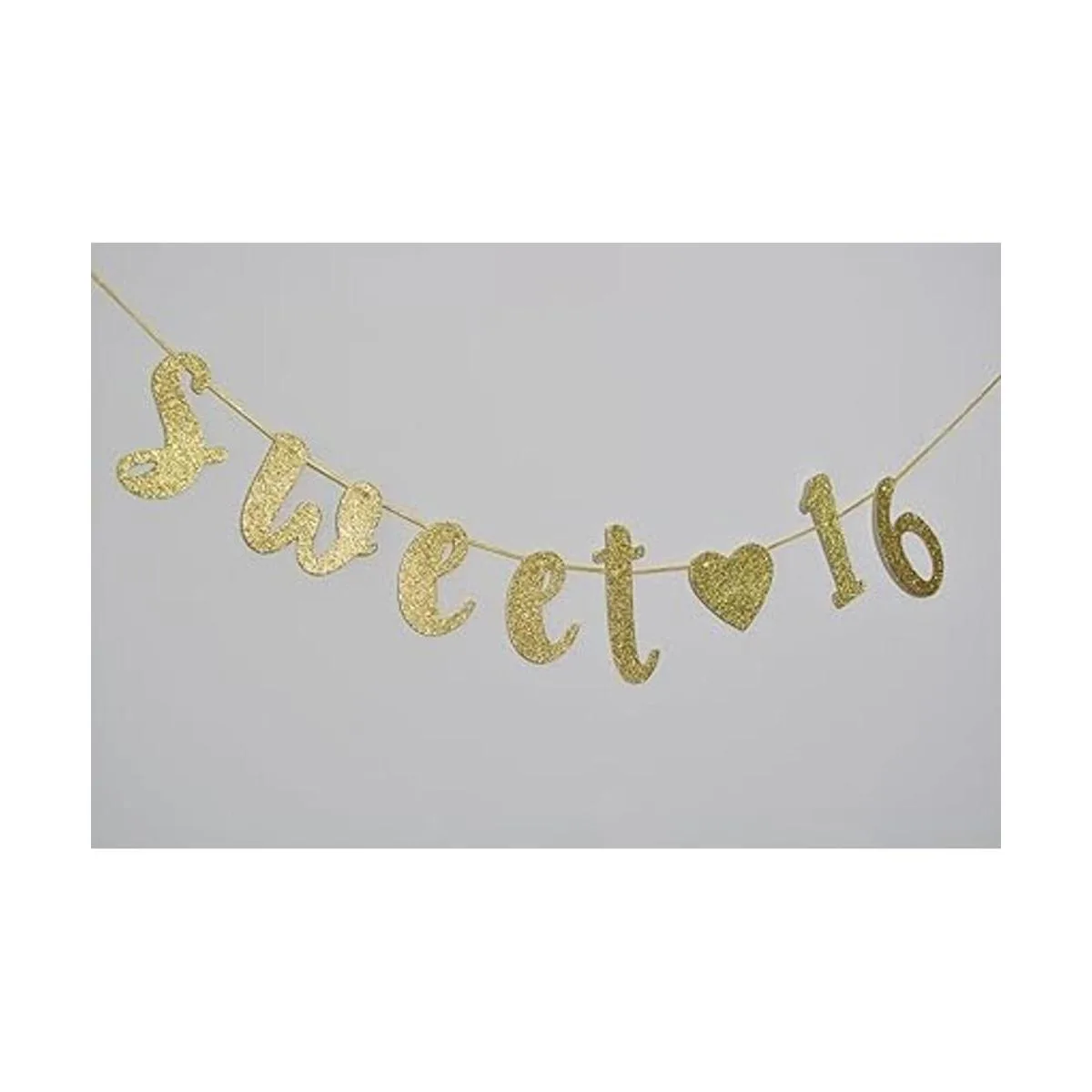 Pancarta de 16 cumpleaños con purpurina para decoración de_3