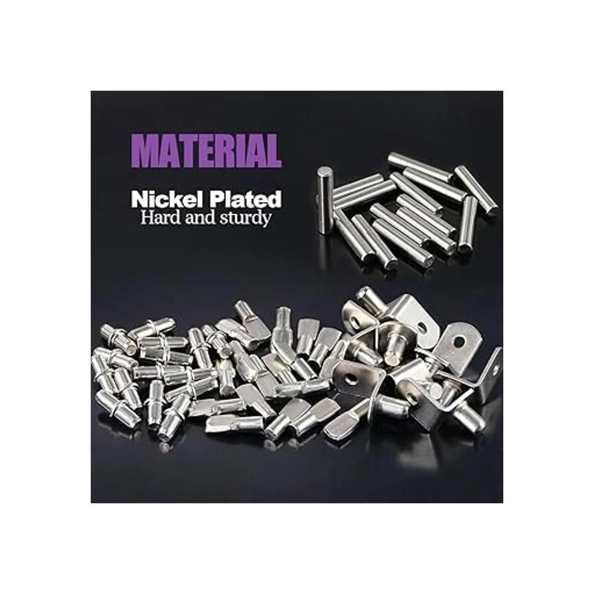 Swpeet Kit de pasadores de estante de 4 estilos 120_4